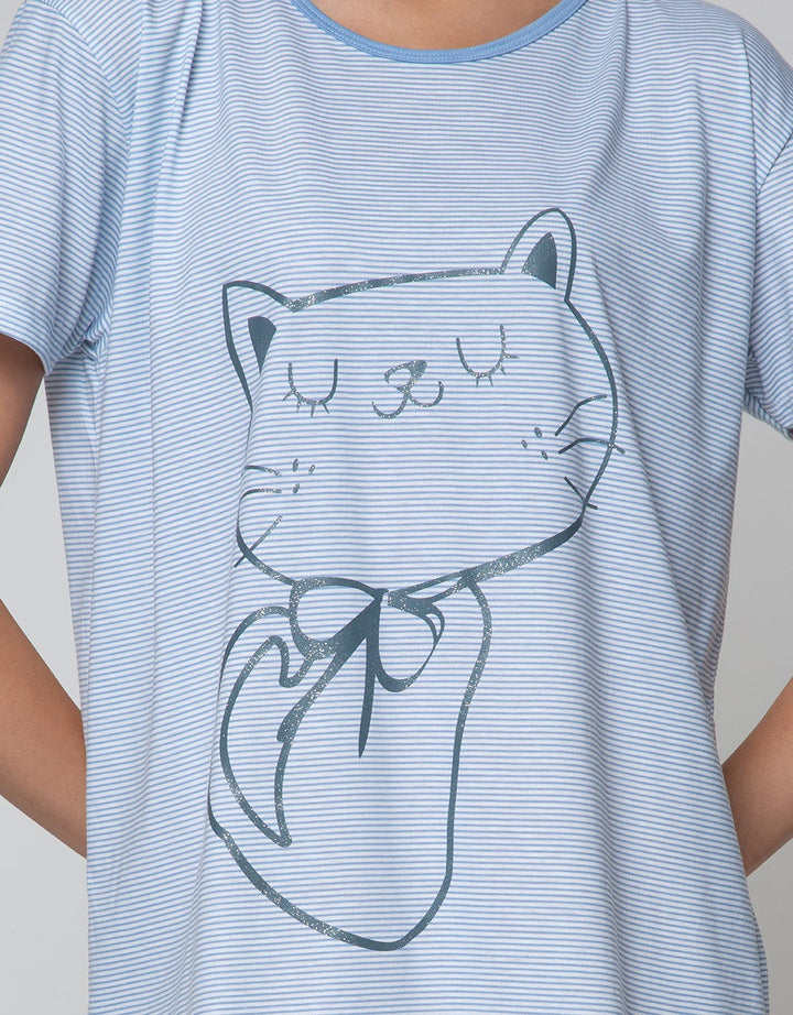 Nevada Short Sleeve Midi Dress Peace Kitty