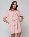 Nevada Short Sleeve Midi Dress Peace Kitty