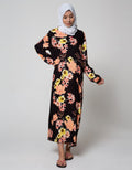 St. Yves Long Sleeve Maxi Dress With Anemone