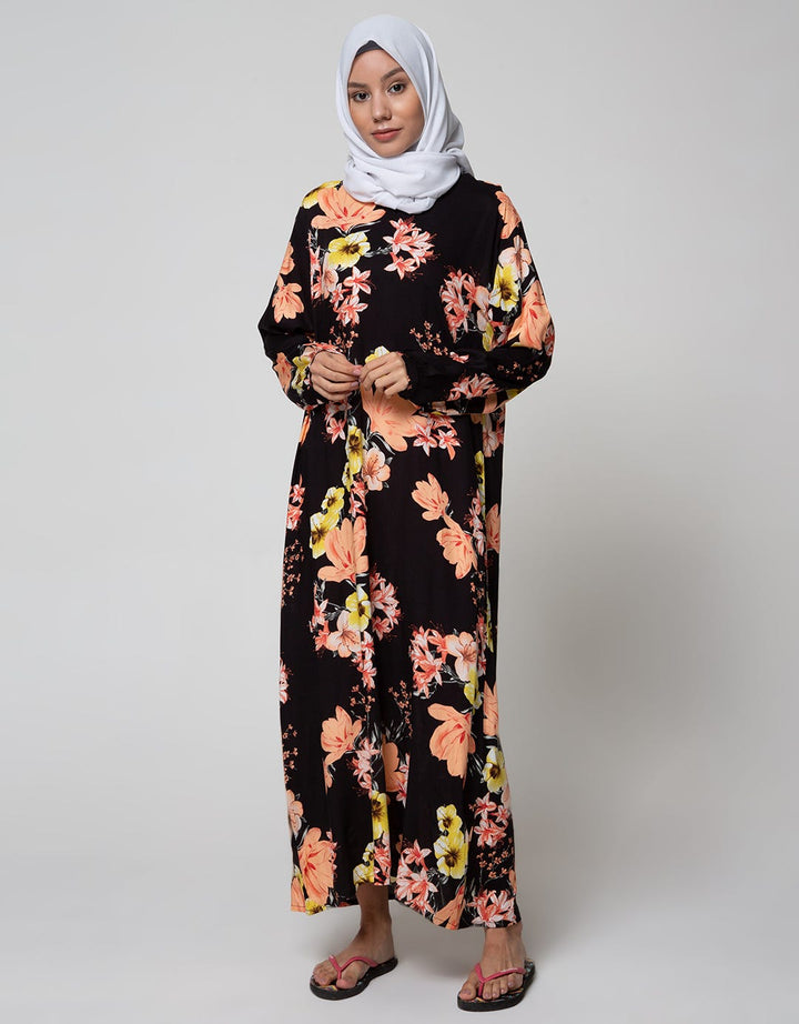 St. Yves Long Sleeve Maxi Dress With Anemone