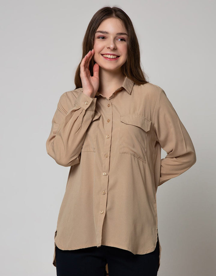 Connexion Long Sleeve Shirt Long Poly With 3 Pockets