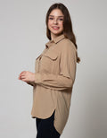 Connexion Long Sleeve Shirt Long Poly With 3 Pockets