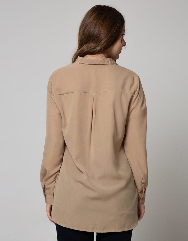 Connexion Long Sleeve Shirt Long Poly With 3 Pockets