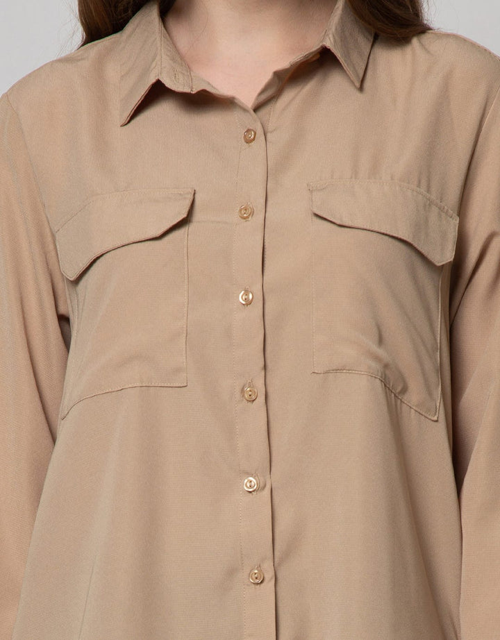 Connexion Long Sleeve Shirt Long Poly With 3 Pockets