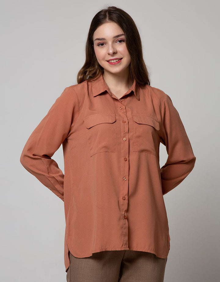 Connexion Long Sleeve Shirt Long Poly With 3 Pockets