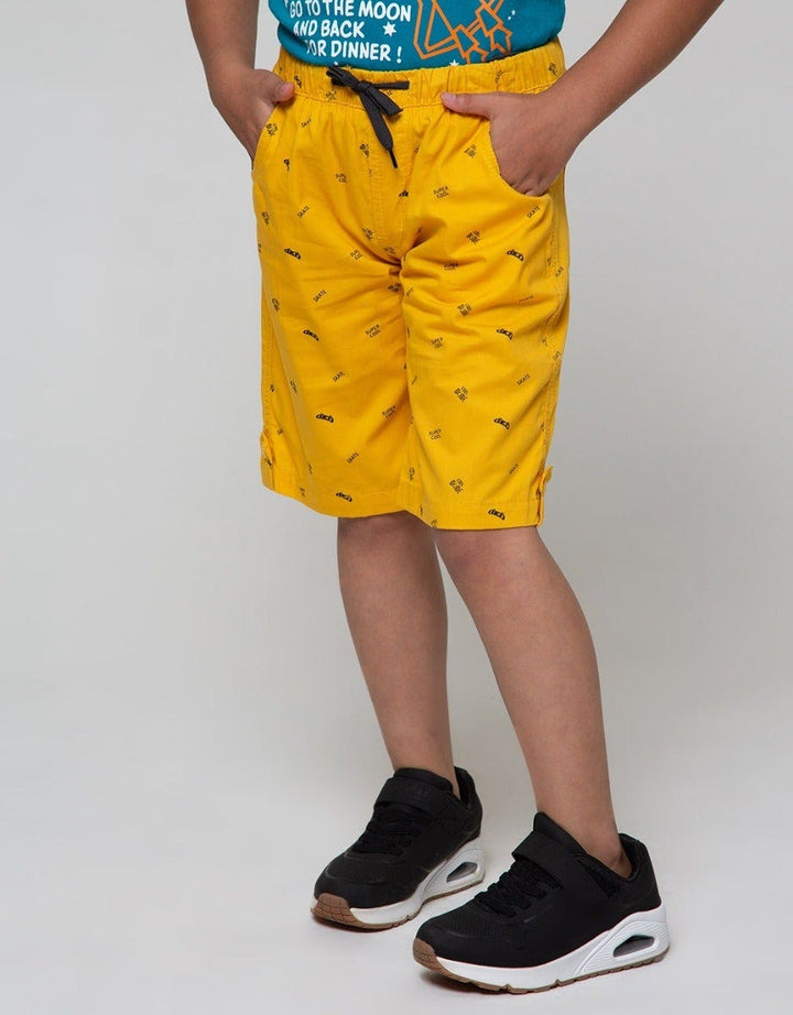 Little M Short Pants Woven Basic Print Cool Dude
