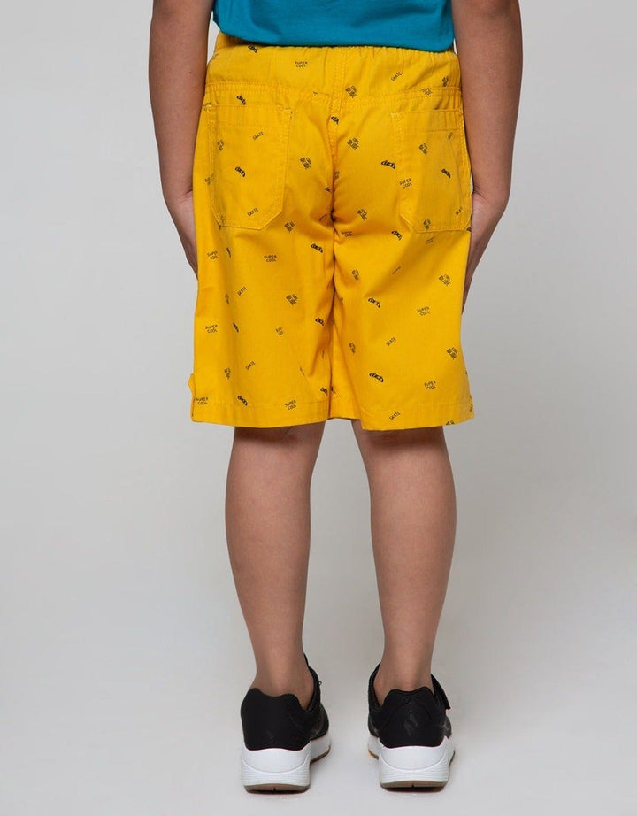 Little M Short Pants Woven Basic Print Cool Dude