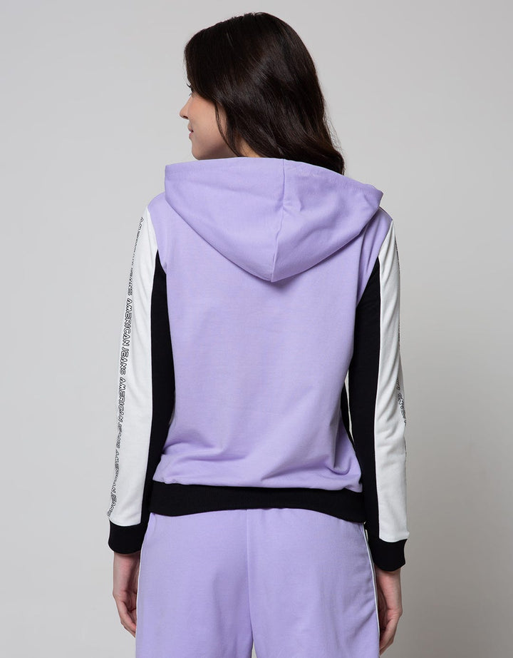 American Jeans Sweatshirt Team Talk Lilac