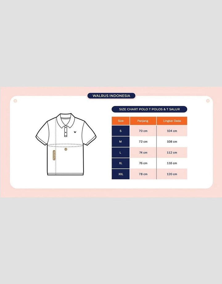 Walrus Polo Kemeja Salur Uniseks