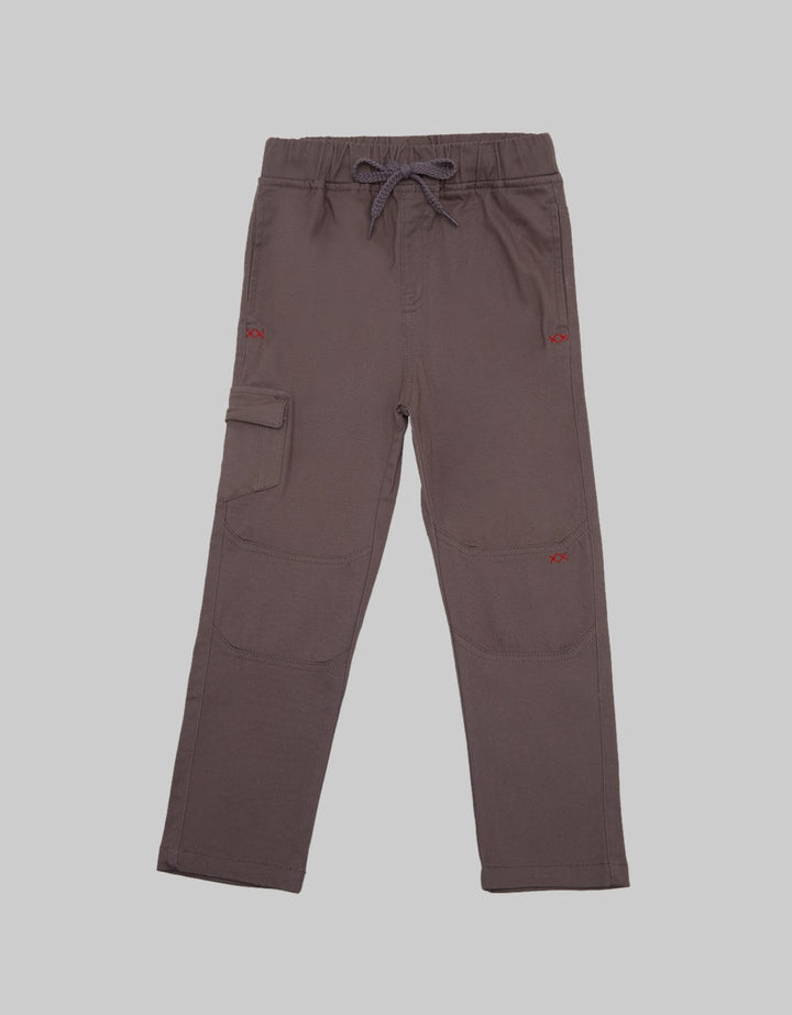 Little M Long Pants Woven Rib Cut N Sewn