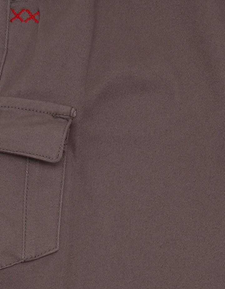 Little M Long Pants Woven Rib Cut N Sewn