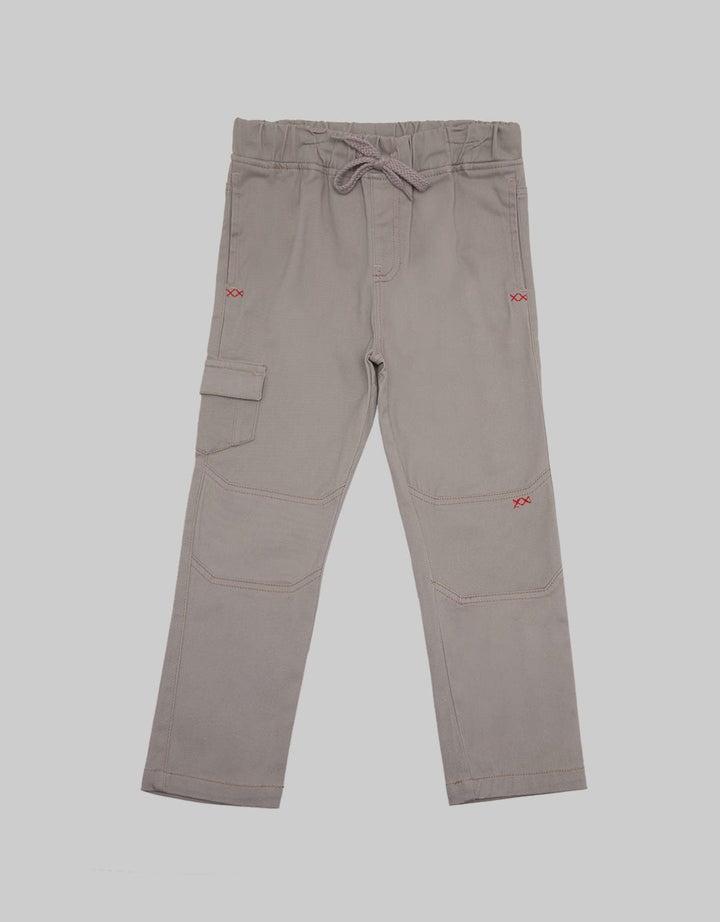 Little M Long Pants Woven Rib Cut N Sewn