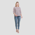 St. Yves Boat Neck Stripy Kaos Wanita