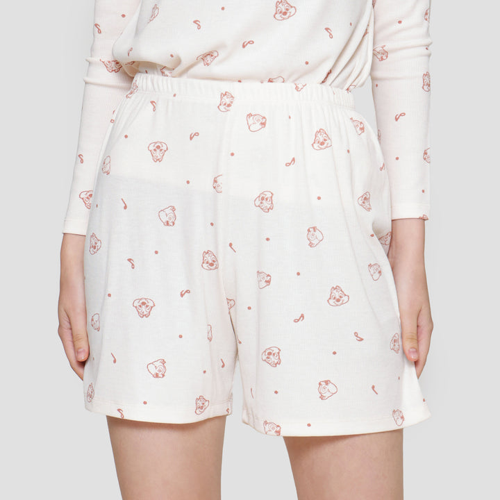 Disney Knit Stripe Chip Dale  Setelan Piyama Wanita