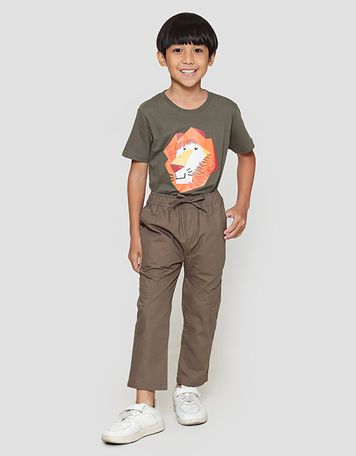 Little M Tempel Miring Celana Panjang Anak Laki-laki