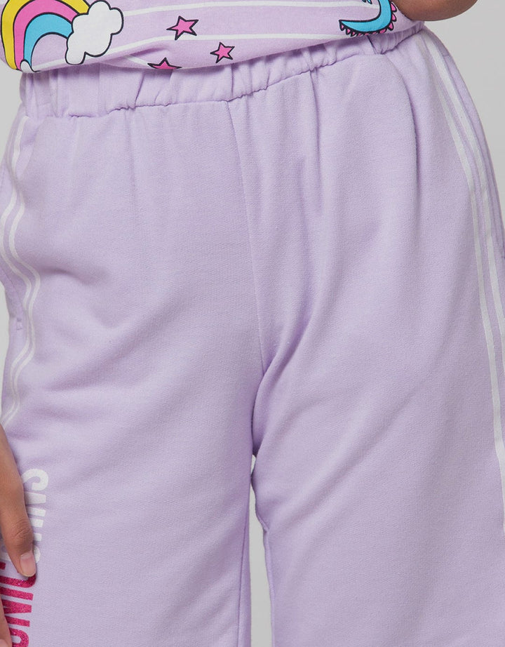 Little M Bermuda Knit Unicorn Stripe