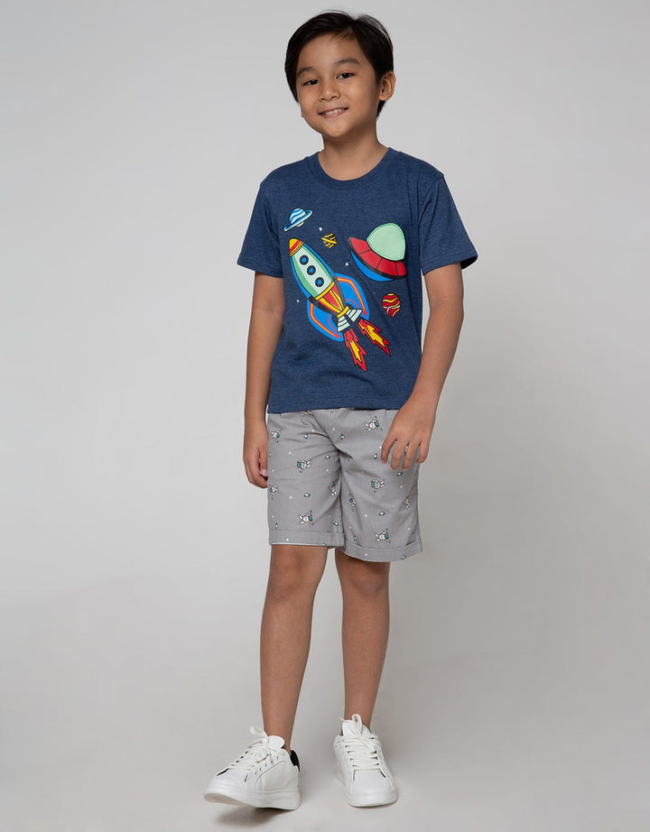 Little M Short Pants Woven Rib Astronot