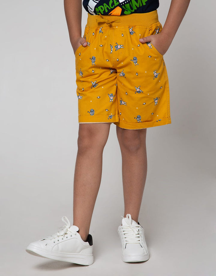 Little M Short Pants Woven Rib Astronot