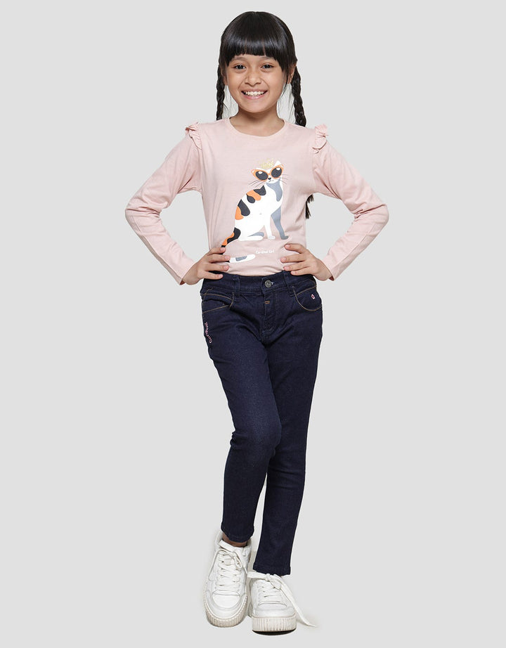 Cardinal Kids Girl Denim Long Pants for Girls