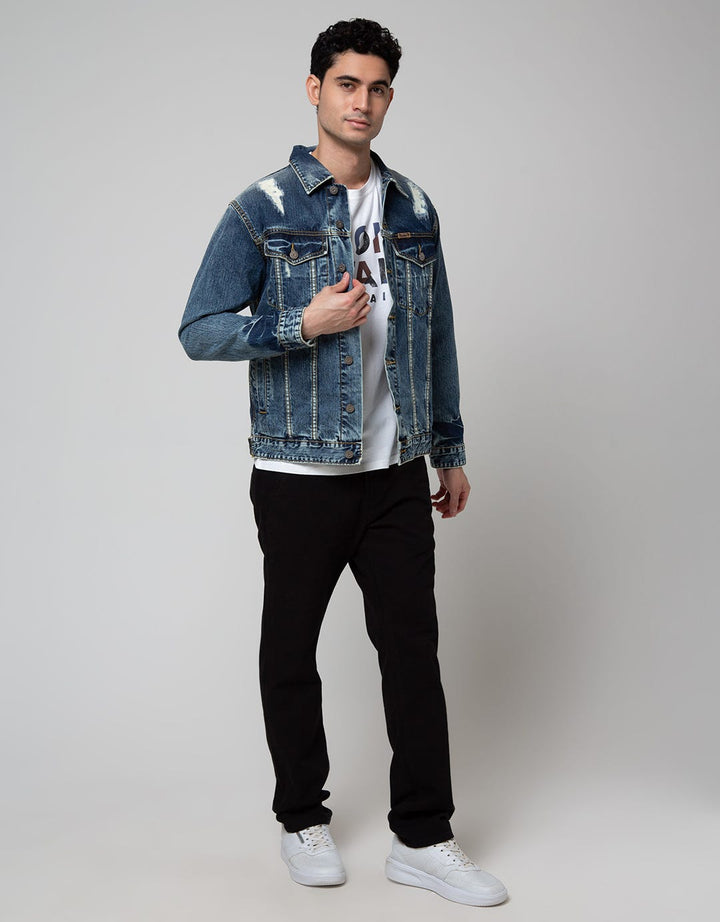 Lois Washed Denim Jaket Pria