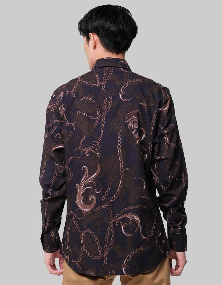 Moc Kemeja Batik Lengan Panjang Pria Muchoz Casual