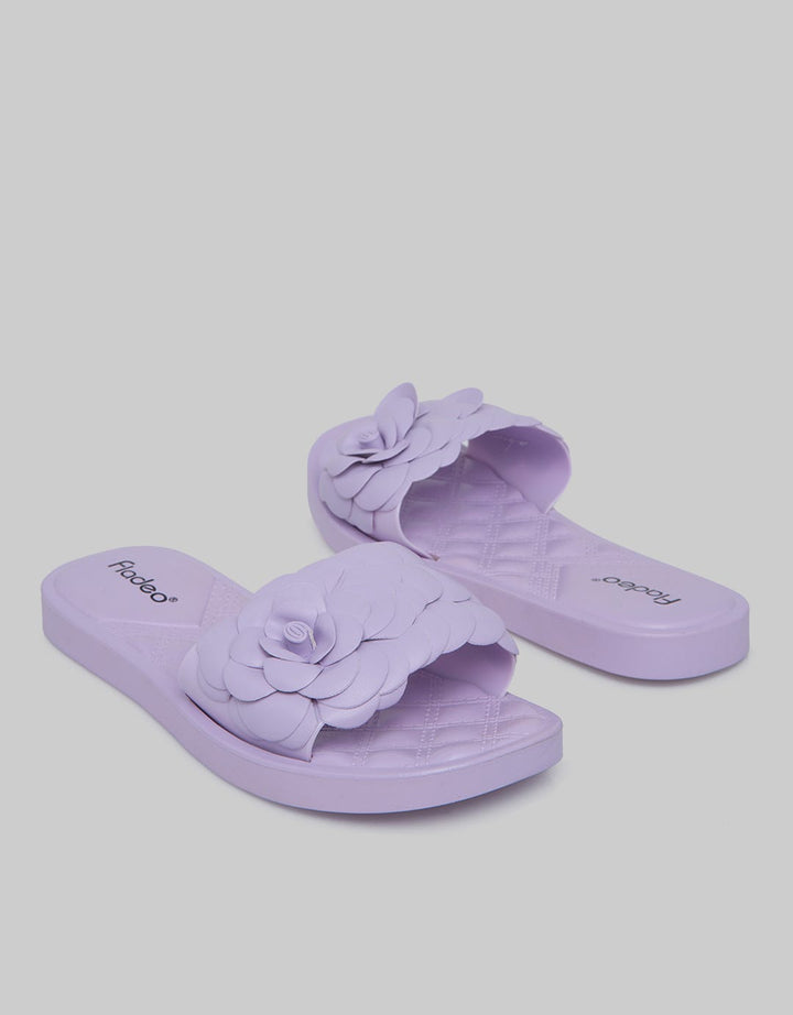 Fladeo Sandal Teplek Jelly Slide Flower Wanita