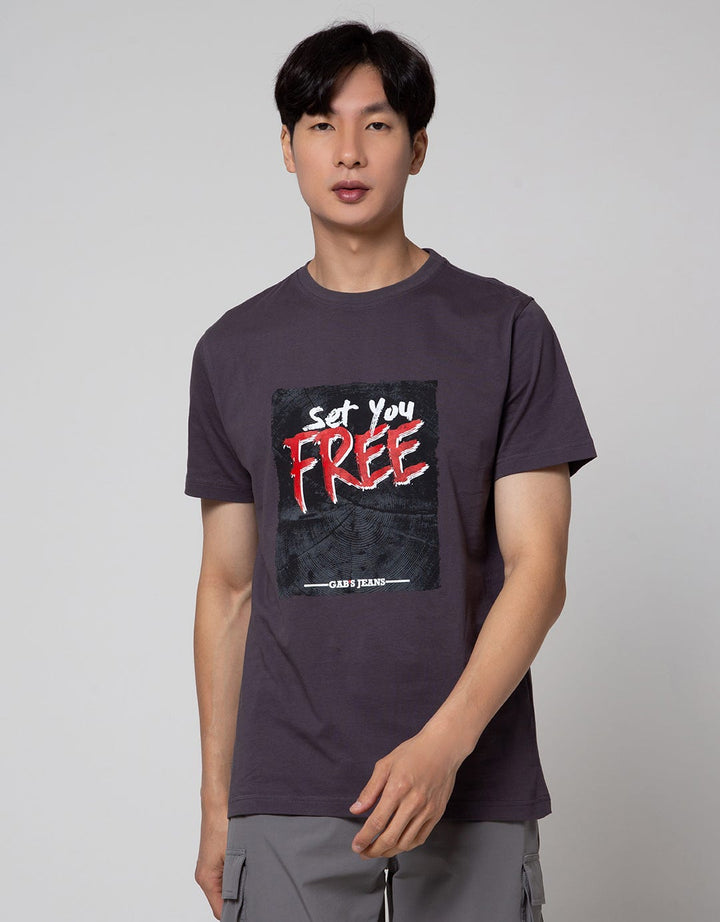 GAB'S T-Shirt Lengan Pendek Print Set You Free