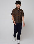 Arjuna Weda Short Shirt Batik Banana Bali Large