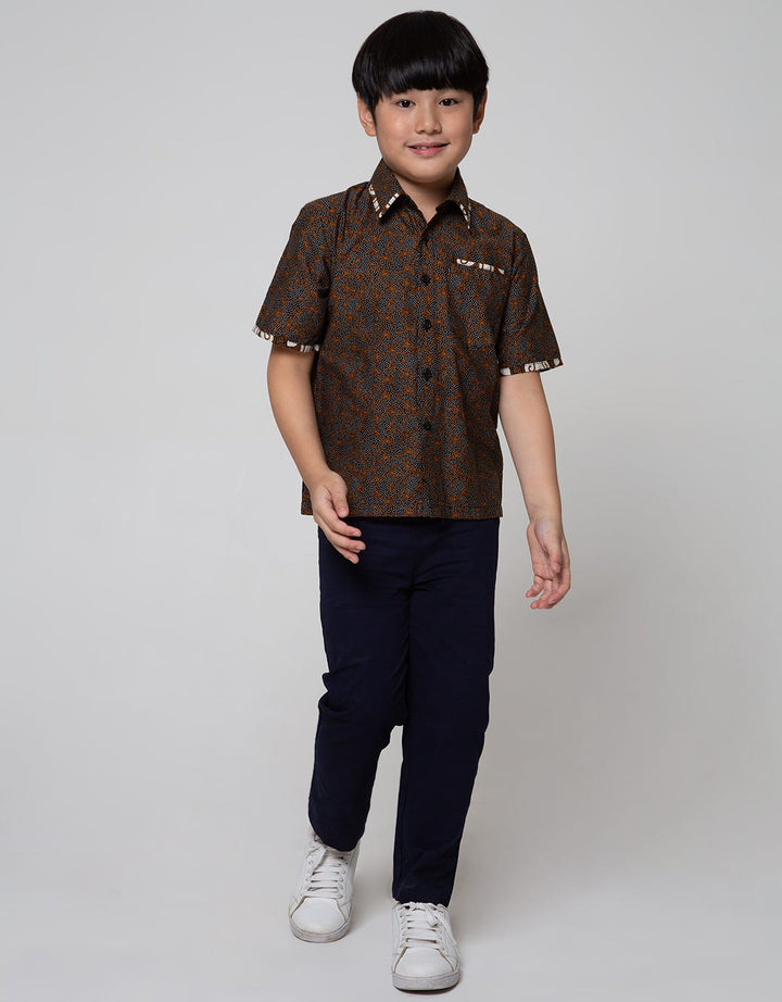 Arjuna Weda Short Shirt Batik Banana Bali Large