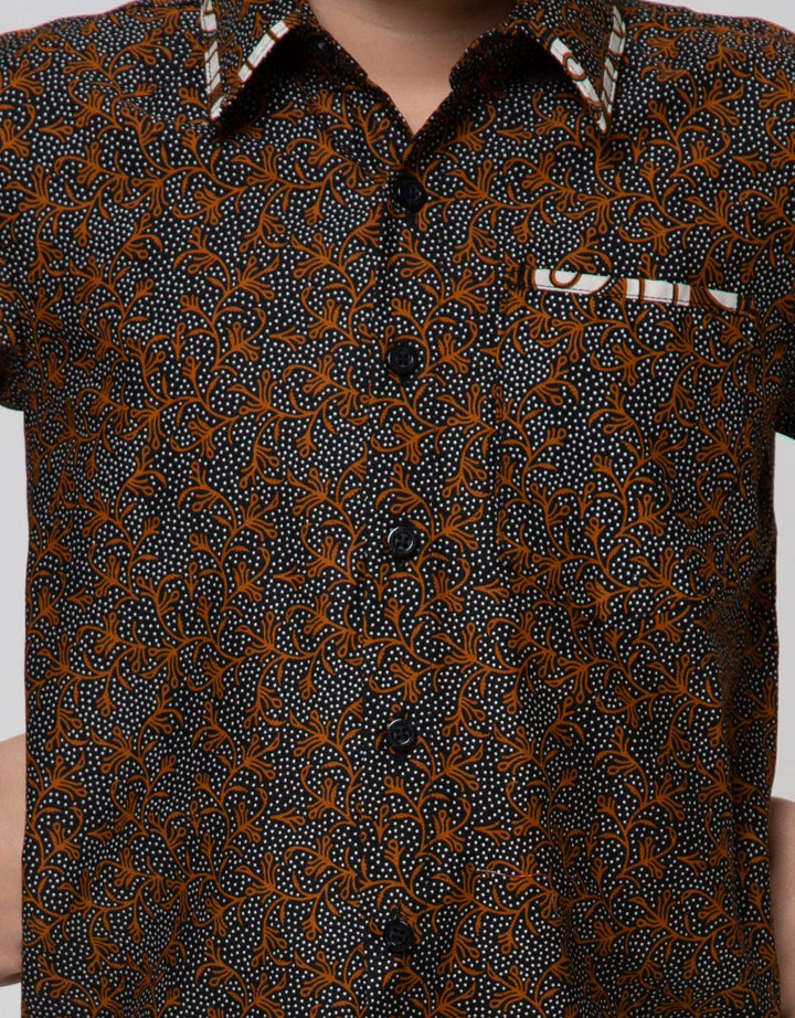 Arjuna Weda Short Shirt Batik Banana Bali Large