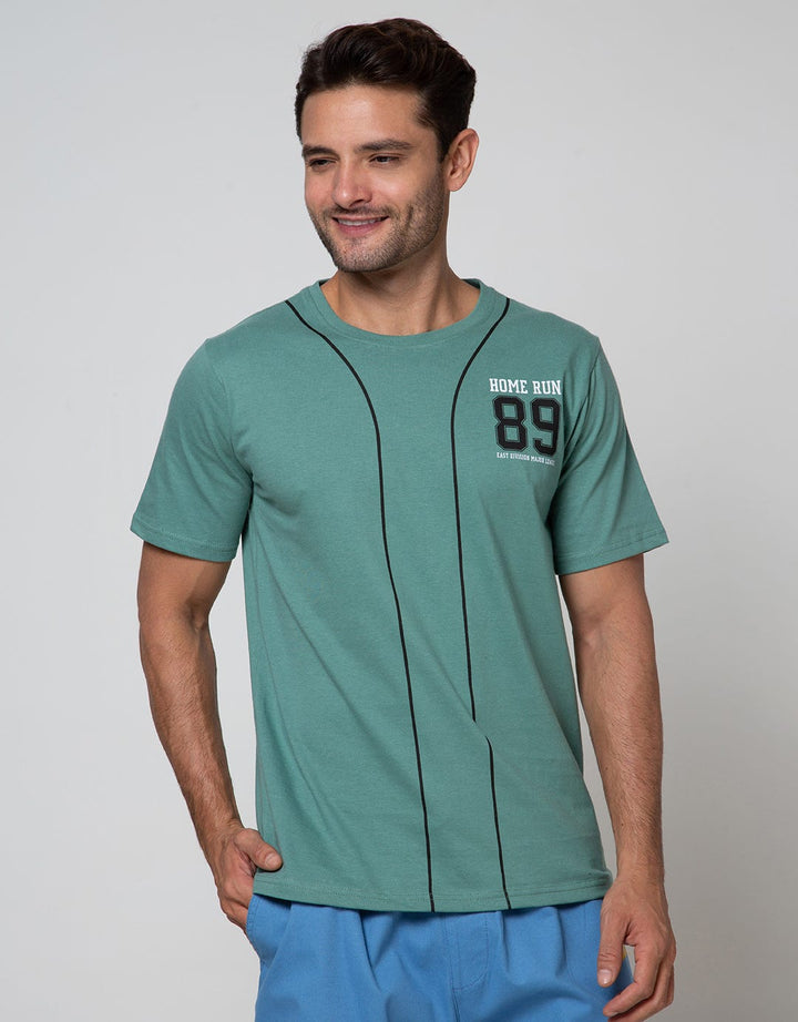 T Zone Short Sleeve T-Shirt Print Theme Baseball 89