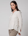 Triset Casual Side Drawstring Blouse