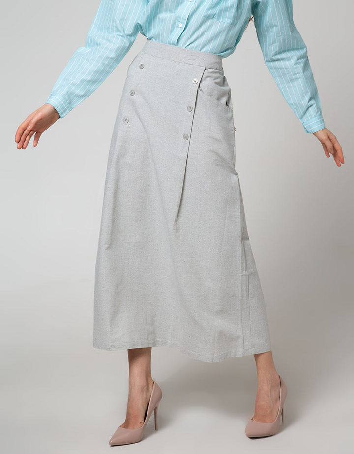 Triset Ladies Casual Double Side Button Skirt