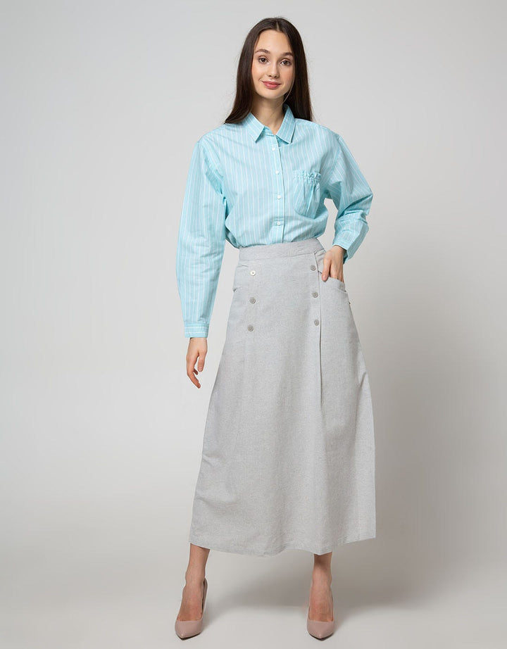 Triset Ladies Casual Double Side Button Skirt