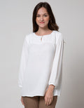 St. Yves Long Sleeve Blouse 7/8 Lyone Kancing Depan