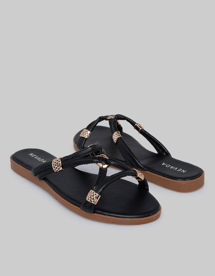 Nevada Slip On Woman Strap With Metal