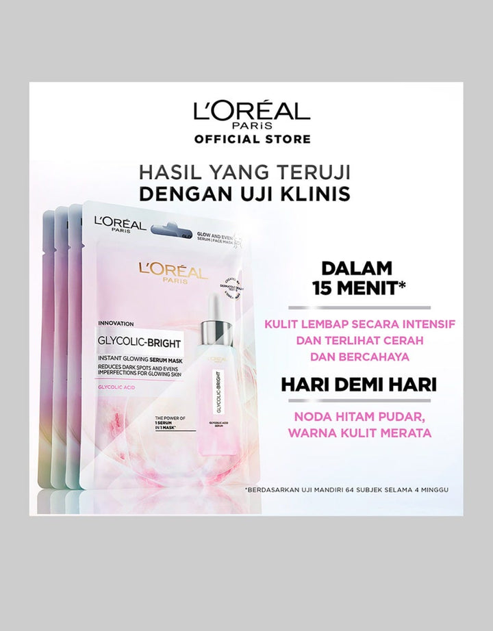 Glycolic Bright Instant Glowing Face Serum Mask