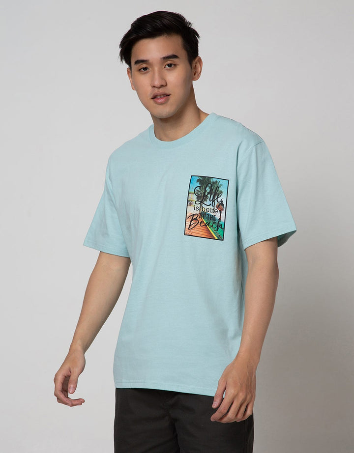 Nevada Short Sleeve T-Shirt Print Beach