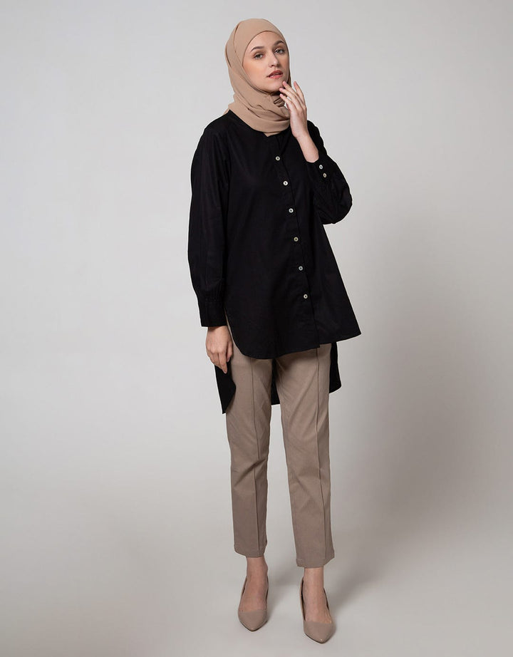 Annisa Long Sleeve Shirt Long Plain Basic