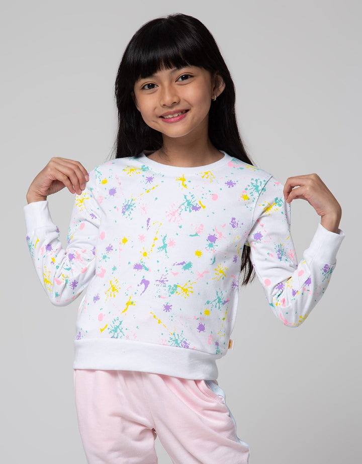 Little M Sweatshirt Full Print Colorfull Splash