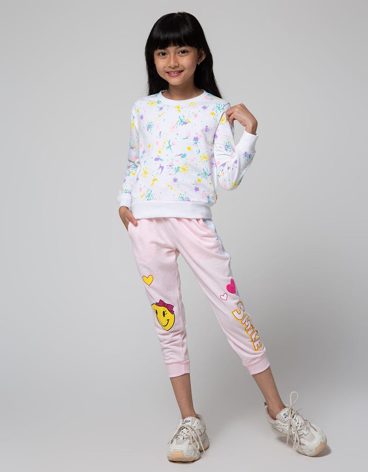 Little M Sweatshirt Full Print Colorfull Splash