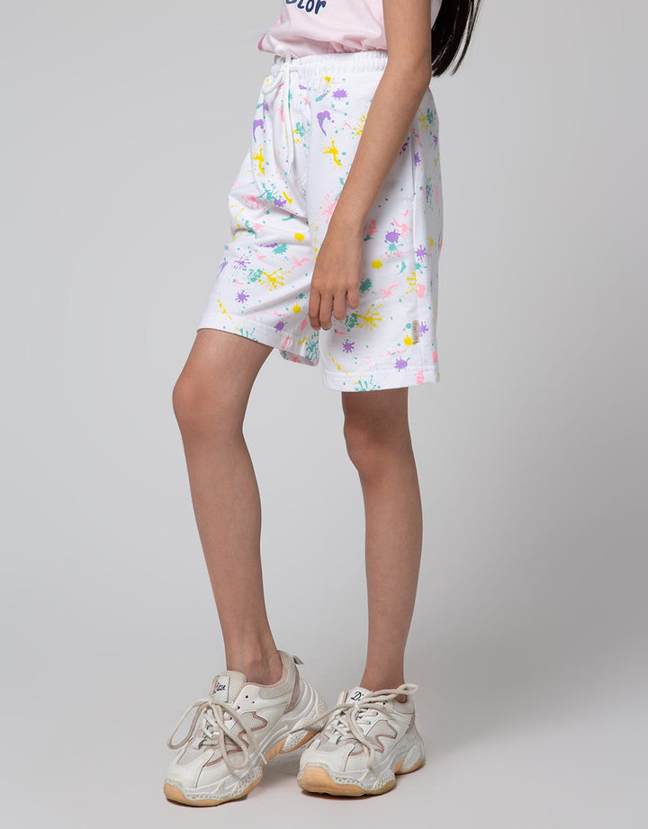 Little M Bermuda Full Print Colorfull Splash