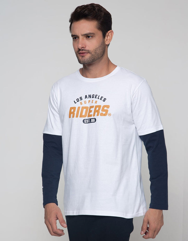 T Zone Long Sleeve T-Shirt Print Theme Rider La