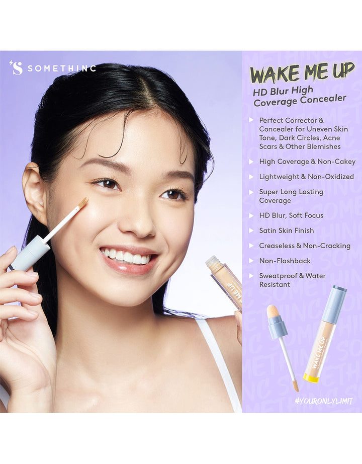 Somethinc Wake Me Up Hd Blur Full Coverage Concealer Biscuit