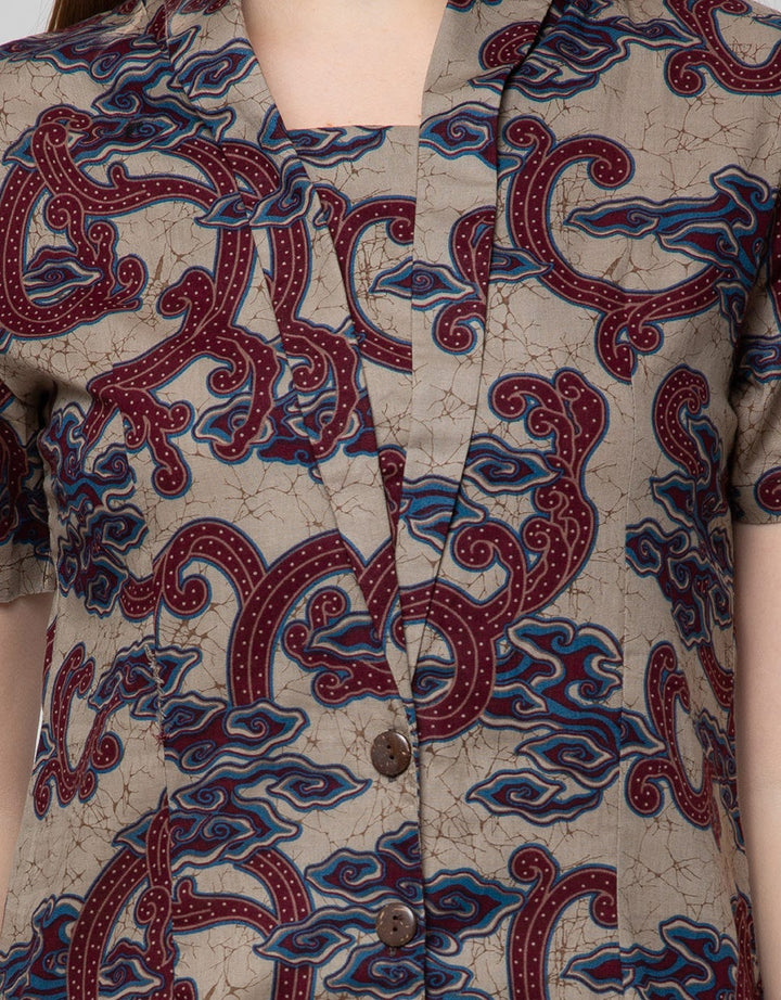 Arjuna Weda Sack Dress Batik Mega Mendung II
