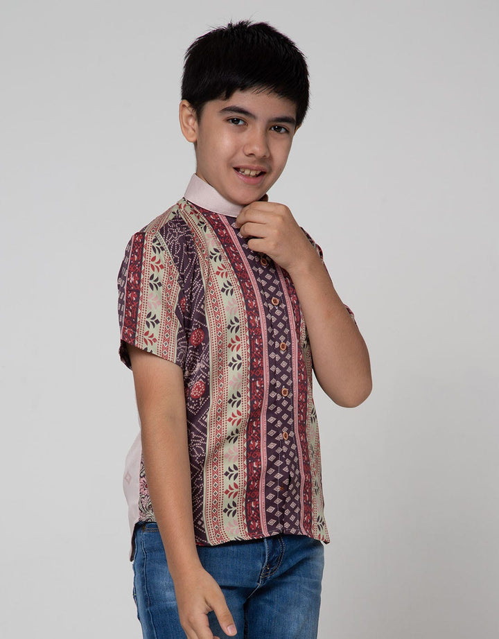 Arjuna Weda Shirt Boy Batik Diamond Flower