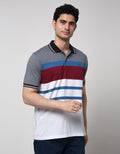 Walrus Kaos Polo Salur Stripe Mode Pria