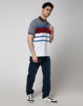 Walrus Kaos Polo Salur Stripe Mode Pria