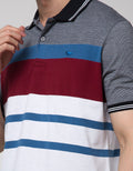 Walrus Kaos Polo Salur Stripe Mode Pria