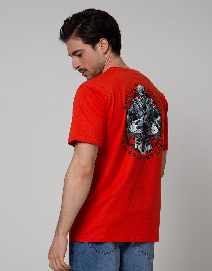 Marvel Transformers Short Sleeve T-Shirt Print Black Panther